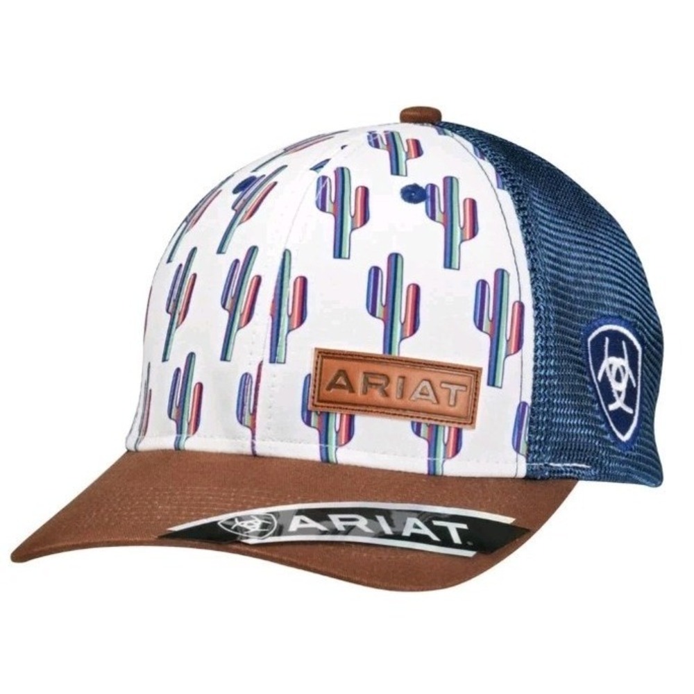 New Ariat‎ Women Western Rodeo Cactus Print Adjustable Snapback Hat Cap Trucker
